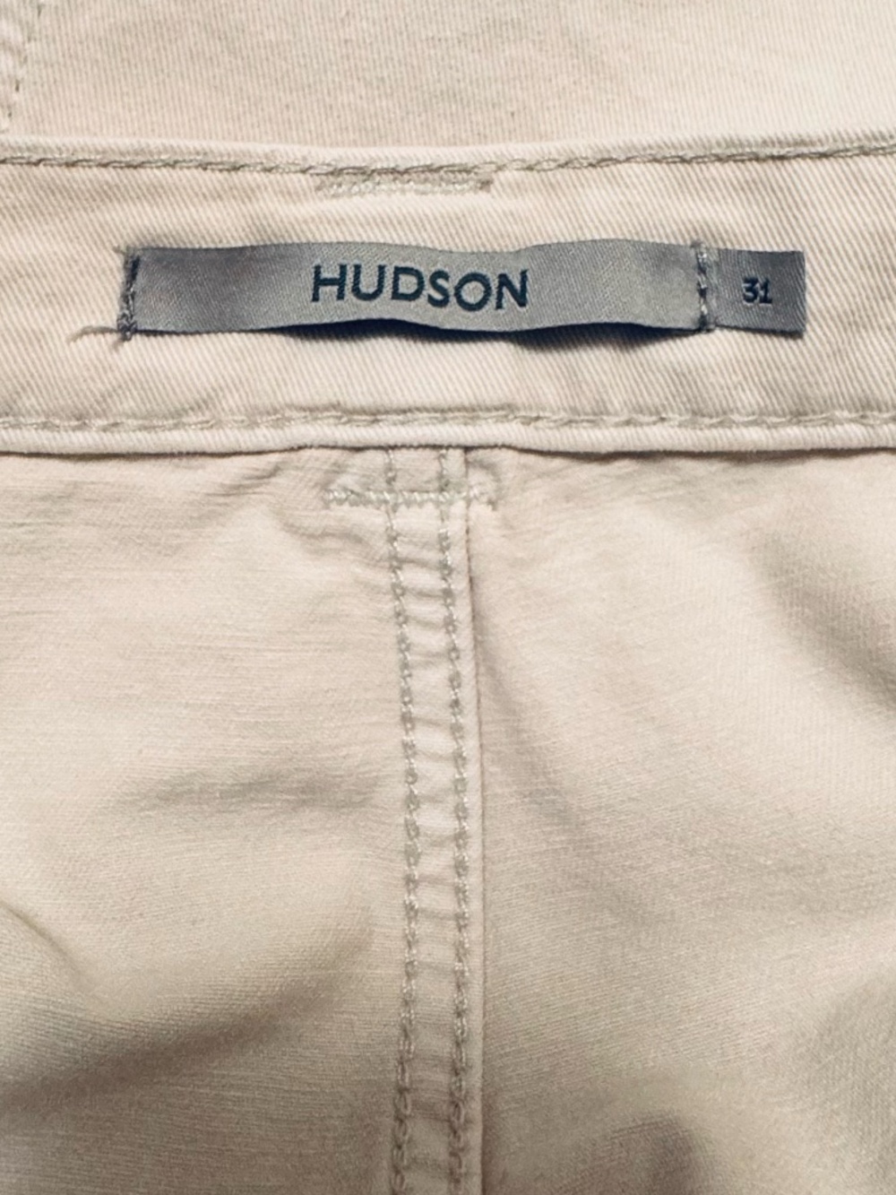Hudson Jeans Cotton Cargo Pants Wide Leg Great Egret (Off-White) Size 31 - Picture 7 of 8